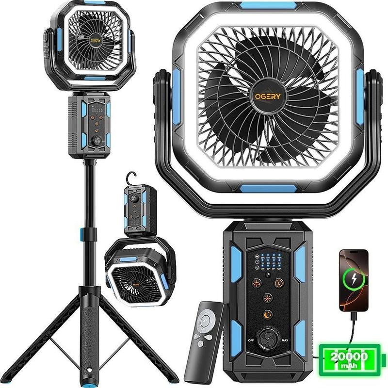[Early Summer Sale - Save 30%] 🔋OGERY 3-in-1 Rechargeable Camping Fan with LED Lantern & Power Bank🏕️The Ultimate Outdoor Essential