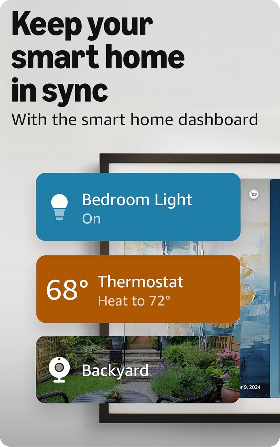 💥Special Offers Like-New  Echo Show 21 (newest model), Full HD 21" kitchen hub for home organization, with built-in Fire TV, Designed for Alexa+