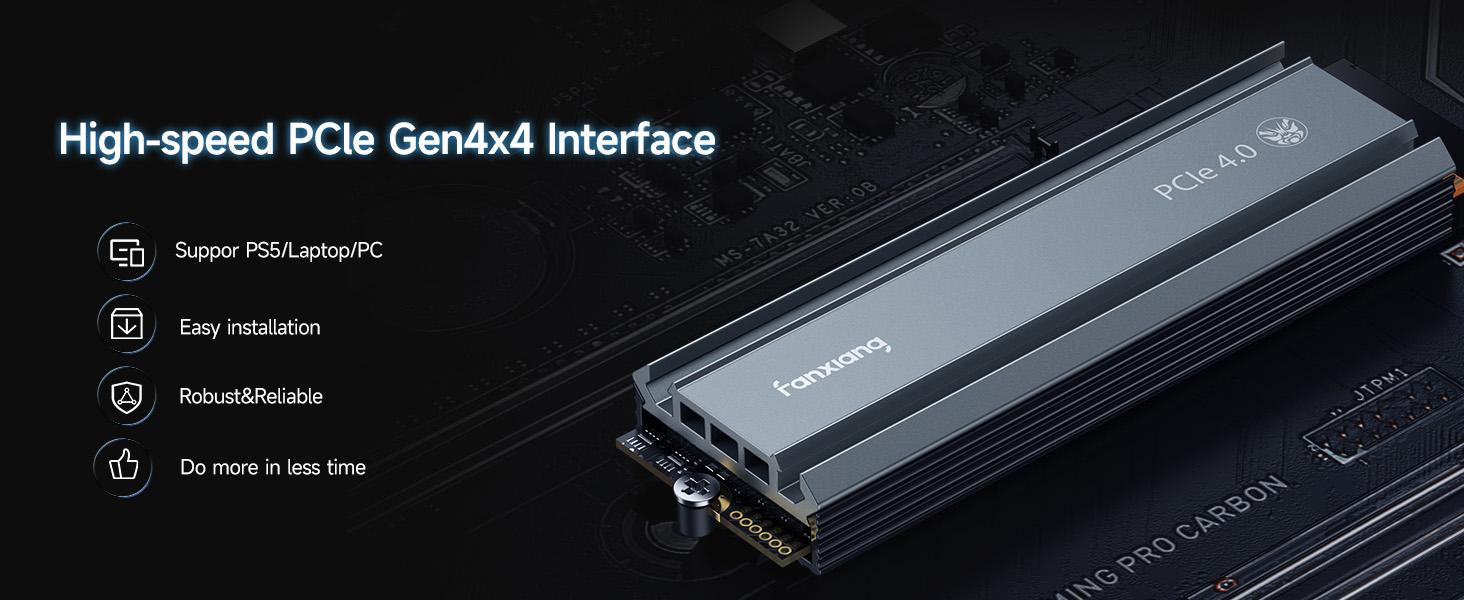 FANXIANG S660 500GB/1TB/2TB/4TB PCIe 4.0 NVMe M.2 SSD for PS5/Gaming Consoles/PC, Internal Solid State Drive with Heatsink, Read Speeds Up to 5000MB/s summerwins FANXIANG S660 500GB/1TB/2TB/4TB PCIe 4.0 NVMe M.2 SSD for PS5/Gaming Consoles/PC, Internal Solid State Drive with Heatsink, Read Speeds Up to 5000MB/s summerwins