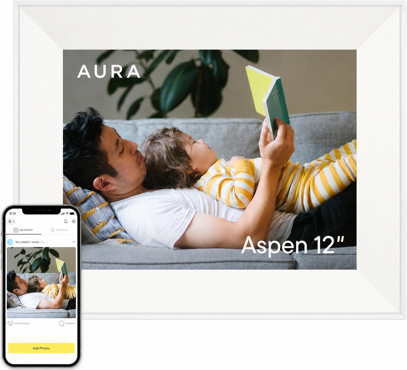 Aura Carver 10.1" HD Digital Picture Frame– Premium, Smart, Instant-Sharing, Unlimited Storage Family Frame🖼️💖
