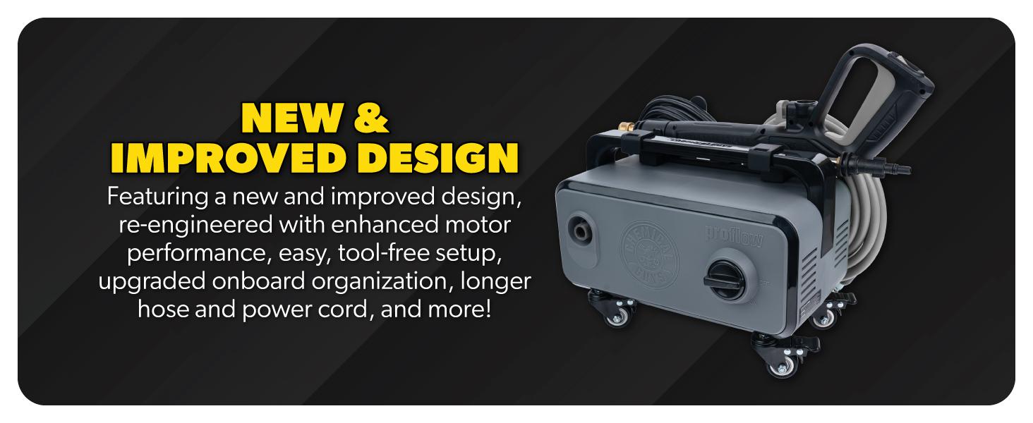 Chemical Guys ProFlow PM2000 Pro Electric High Pressure Washer - 2030 PSI, 1.77 GPM, Compact Lightweight Portable Design, Spray Gun, 4 Nozzles, Hose & Wand Pressure Washer Accessories for Auto Detailing, Home Cleaning, Portable Pressure Washer
