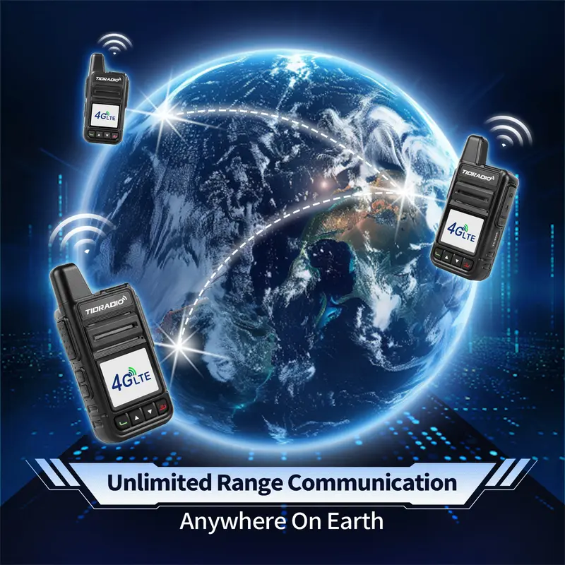 【New Release】TIDRADIO TD-M15 Global POC Radio with 1 Year SIM Card Walkie Talkie Long Range 4G Network 2 Way Radio 5000 KM for Hiking and Camping 3000mAh Battery Clear Audio 4G Signal