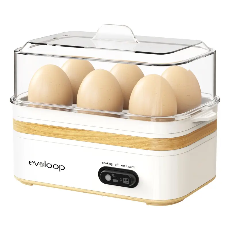 【BIG SALE】EVOLOOP Rapid Egg Cooker 6 Egg Capacity BPA free Electric Egg Cooker for Hard Boiled Eggs, Poached Eggs, Scrambled Eggs, or Omelets，Easy and Convenient Way to Prepare Delicious Eggs ,outdoor gear Kitchen Appliances