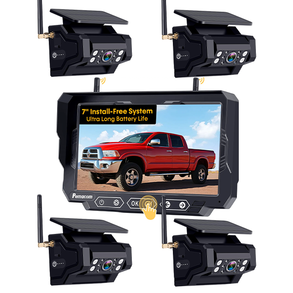 💥Today Only⚡Magnetic Solar Wireless Backup Camera: 7" Portable 1 Min Easy Install
