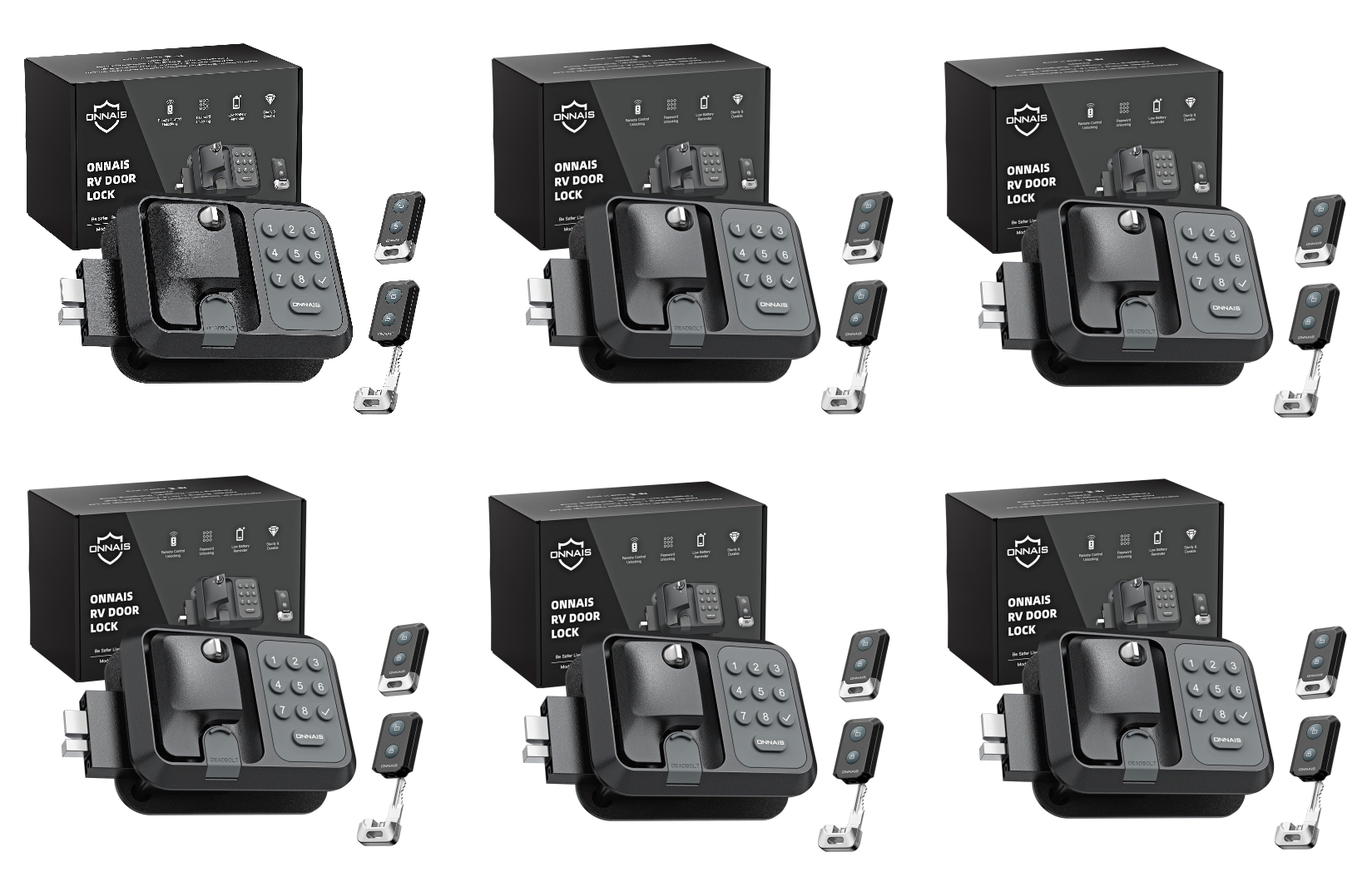 💥 Buy 1 Get 1 Free⚡🔐🚐ONNAIS Guard Pro RV Door Lock — Keyless Entry, Waterproof, 2 Remote Fobs 