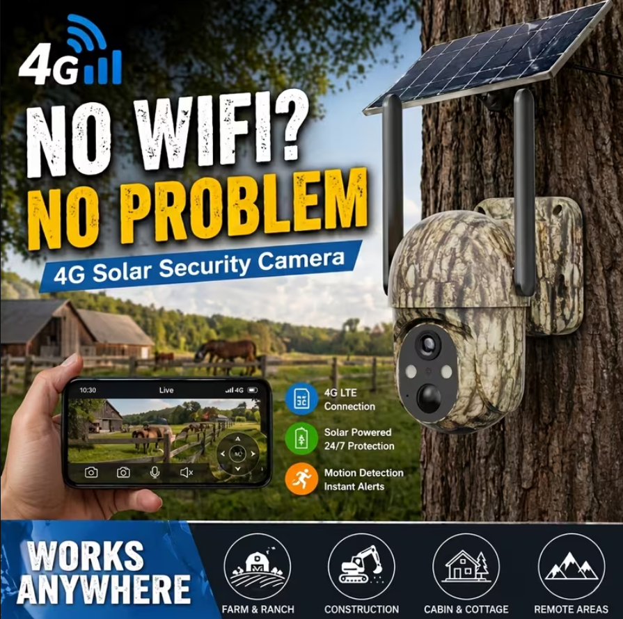 🛒 Hot Pick | 4G Solar Trail Camera, 4K Night Vision & 360° Live View