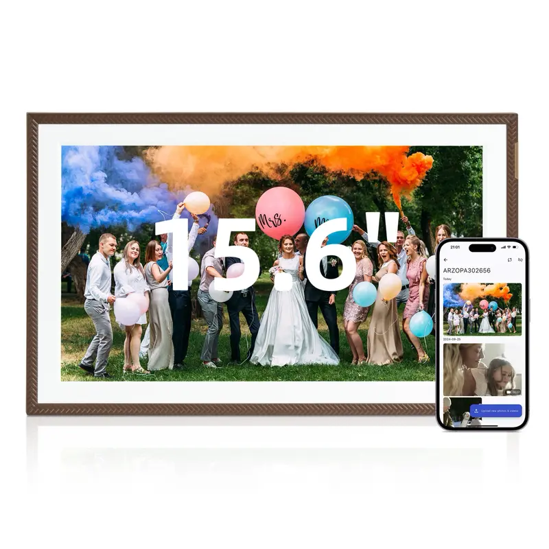 🛒BEST SELLER🚀ARZOPA WiFi Digital Touch Screen Photo Frame Free Unlimited Cloud Storage Touchscreen 120s Video Frame PhotoFrame Digital Picture Frame Auto Rotate for Gift Idea