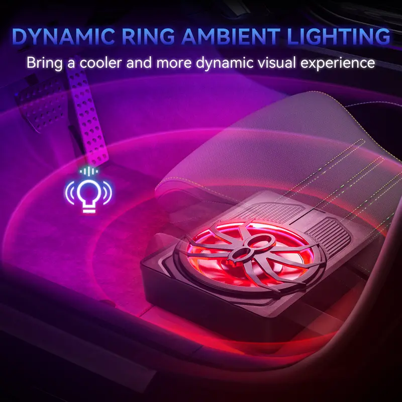 ANDEMAN Car Subwoofer (supports app control and colorful ambient lighting), suitable for all vehicle models.