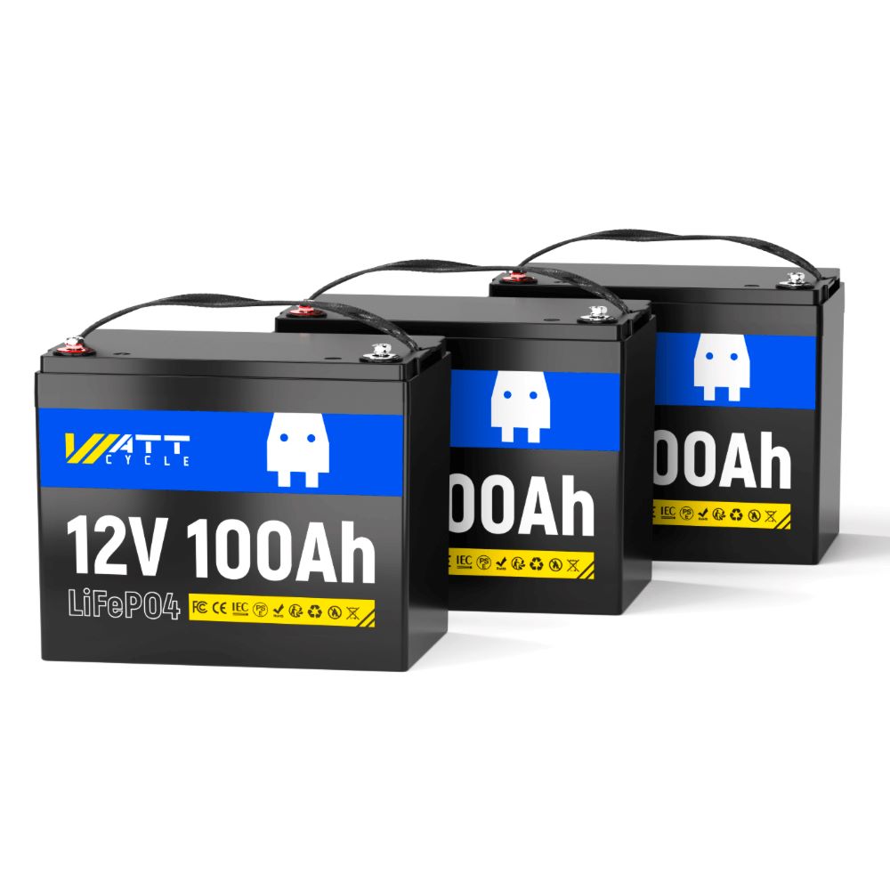 WattCycle 12V 100Ah LiFePO4 Lithium Leisure Battery for Campervans & Caravans