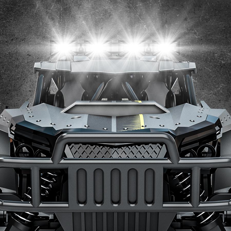 Tecnock Remote Control Car, 1:16 Scale 20 Km/h Fast Adult RC Car, 2.4GHz Off-road RC Truck Toys with LED Front Lights and Rechargeable Battery, Christmas Gift, Birthday Gift for Boys or Adults Aged 8-12 years old