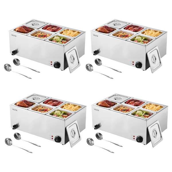 💥 Special Offers⚡Commercial Food Warmer — 1500W Stainless Steel Steam Table with Lid 🍲