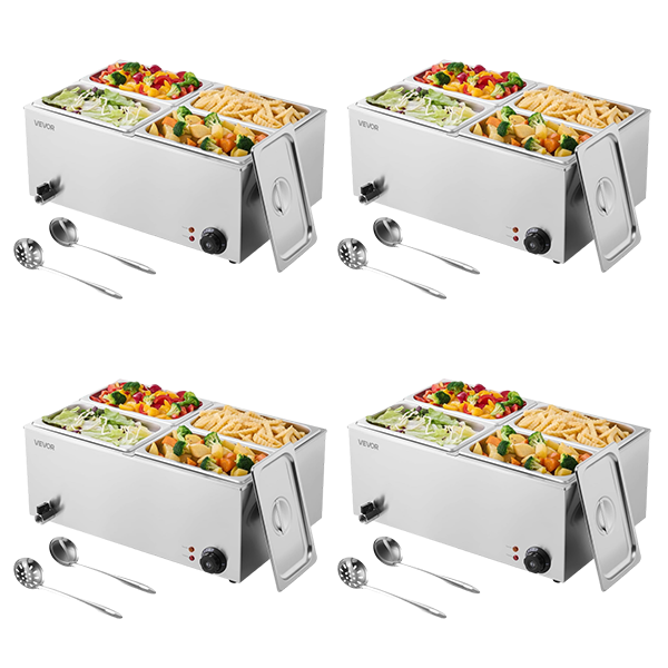 💥 Special Offers⚡Commercial Food Warmer — 1500W Stainless Steel Steam Table with Lid 🍲