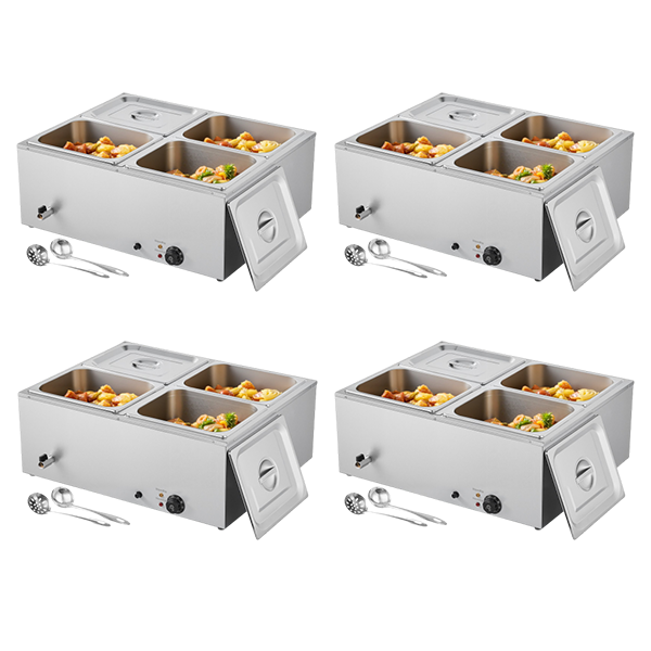 💥 Special Offers⚡Commercial Food Warmer — 1500W Stainless Steel Steam Table with Lid 🍲