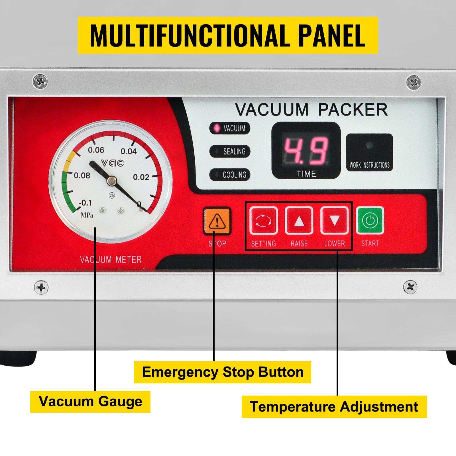 【Summervibes】VEVOR Chamber Vacuum Sealer, Various specifications, Sealing Power, Vacuum Packing Machine for Wet Foods, Meats, Marinades and More, Applied in Home Kitchen and Commercial Use