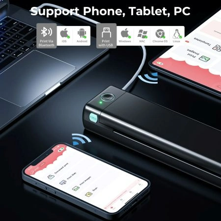 ONLY $35💥Last Day Buy 1 Get 1 Free🛒 Ultimate Wireless A4 Thermal Printer - Compatible with Android, iOS & Laptops