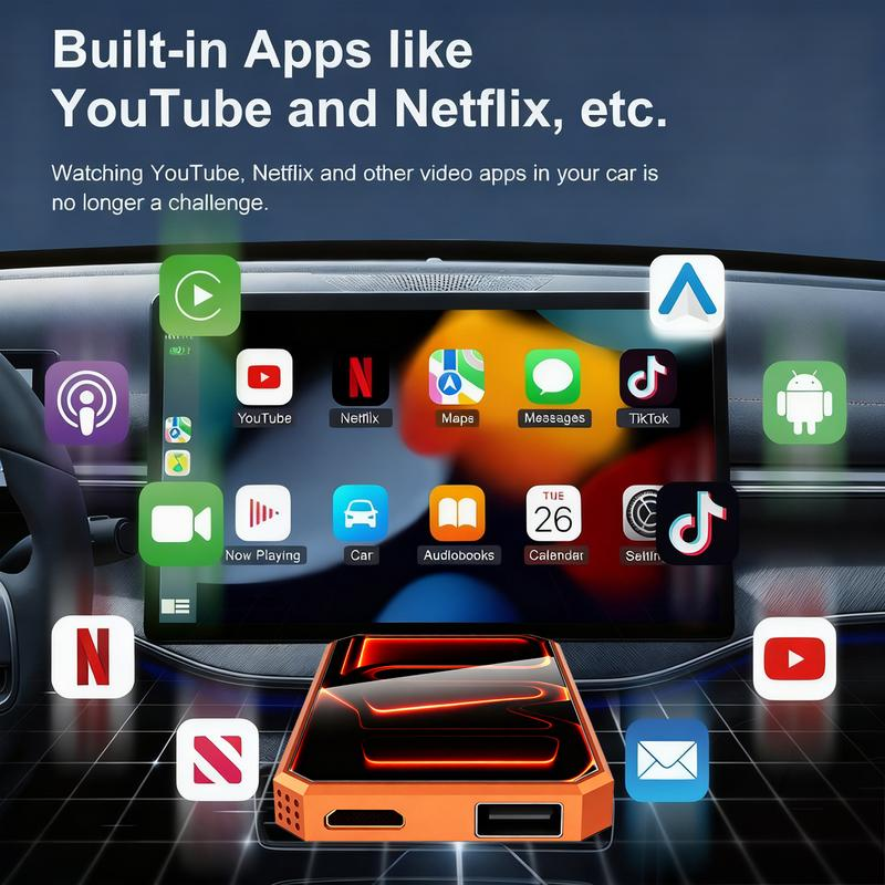 📺[Flash Sale - 40% OFF] Wireless CarPlay AI Box: Stream Netflix & YouTube in Your Car🔥
