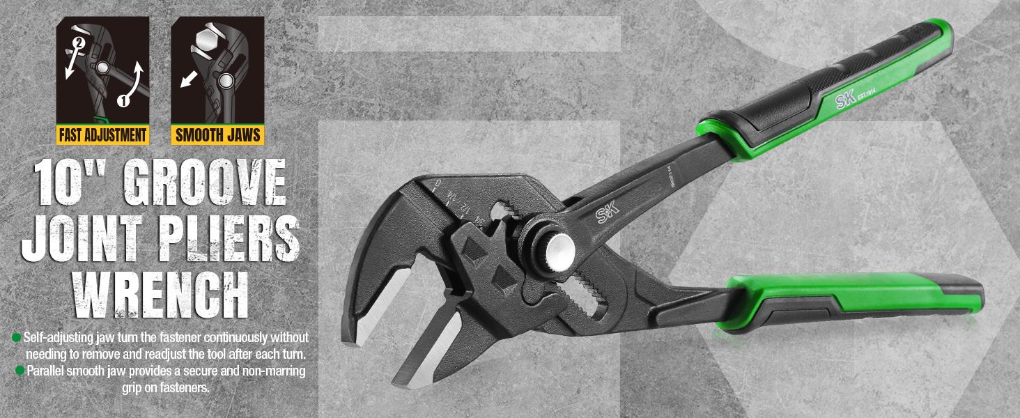 #backtoschool SK 5-Pack Pliers Set, 8" Adjustable Joint Plier, 8", 10" and 12" Quick Adjust V-Jaw Groove Joint Pliers, 10" Plier Wrench, Premium CR-V Construction, with EVA Foam Tool Organizer #backtoschool SK 5-Pack Pliers Set, 8" Adjustable Joint Plier, 8", 10" and 12" Quick Adjust V-Jaw Groove Joint Pliers, 10" Plier Wrench, Premium CR-V Construction, with EVA Foam Tool Organizer