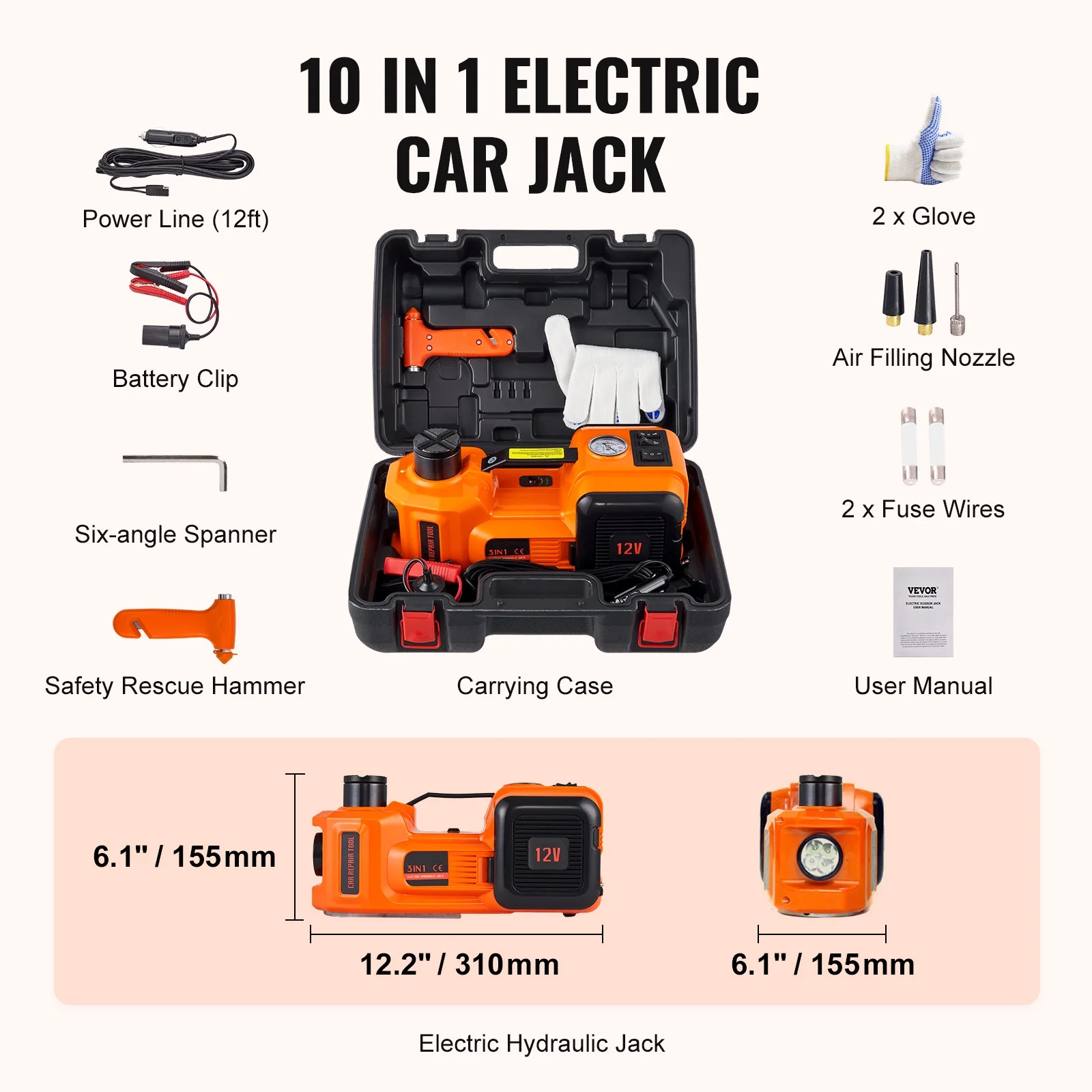 Big Sale 🚗2026 Latest 10-in-1 Electric Hydraulic Car Jack