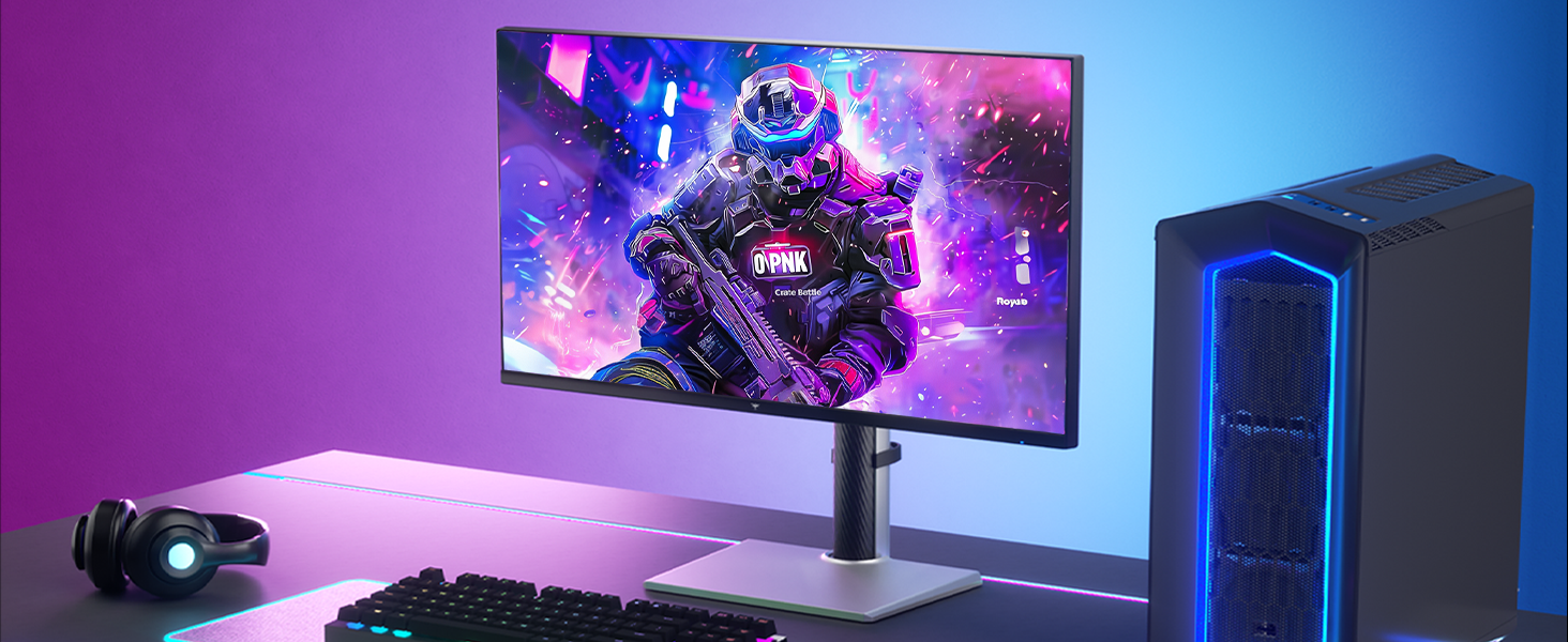 27 Inch White Gaming Monitor
