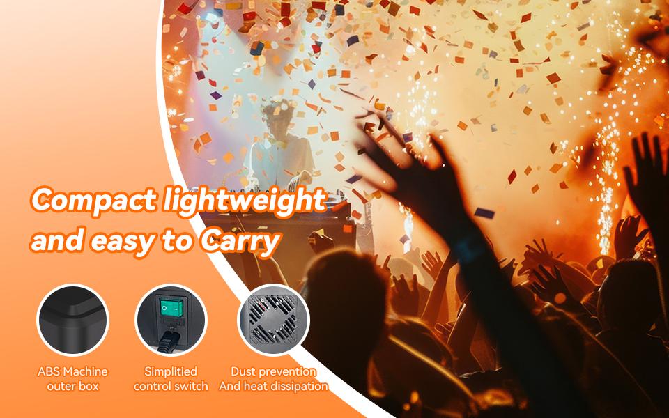 350W Mini Cold Spark Machine, Portable FX Device with Auto Safety Cutoff,6-10 ft Output, Stage/Weddings/Party/Event Special Effects Machine Firework Party ,Party Stage Sparkle DJ Party Show, Summervibes（No DMX, Not Include Material）