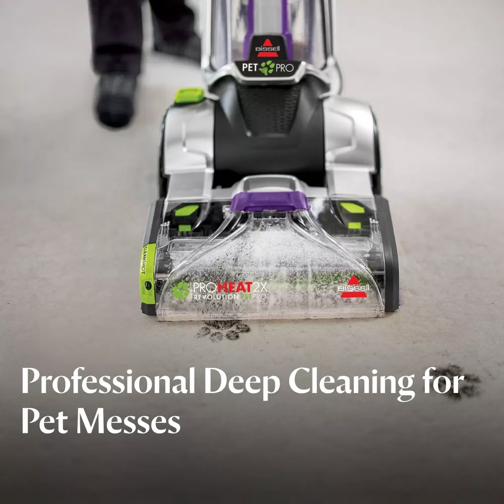 BISSELL ProHeat 2X Revolution Pet Pro Plus Carpet Cleaner 3588 11" Cleaning Path Purple