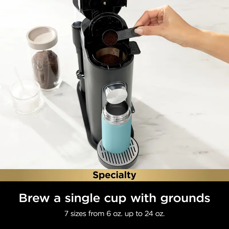 【New Release】Single-Serve Pods & Grounds Specialty Coffee Maker Black - PB051