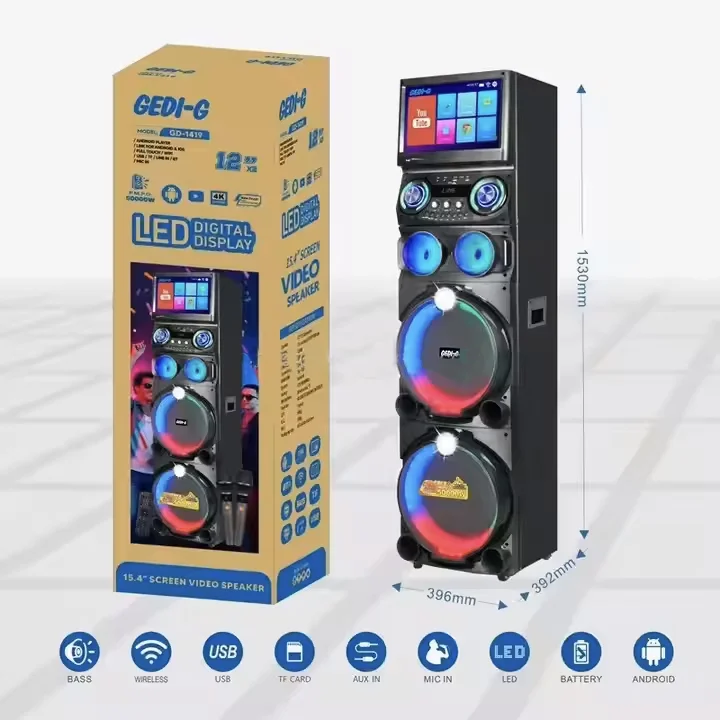 ⚡【BIG SALE】🎤 GD-1419 15.4-inch video speaker system
