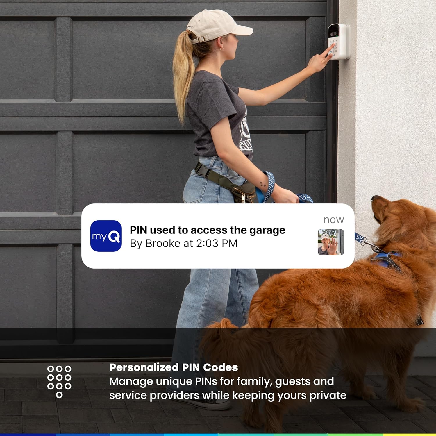 Chamberlain Genuine myQ Garage Door Opener Keypad – Wireless Exterior Keyless Entry, Secure Pin Access, Weather Resistant – Works with Chamberlain, LiftMaster & Craftsman Openers