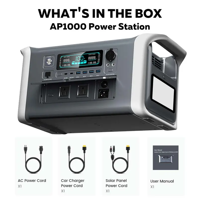 🛒BEST SELLER🚀CTOLITY Portable Power Station [1800W/1024WH], LiFePO4 Battery Backup for Home, Solar Generator for Camping Road Trip Essentials, RV, Emergency Prep,Off Grid Living,Van Life Must Haves,Camping Gear