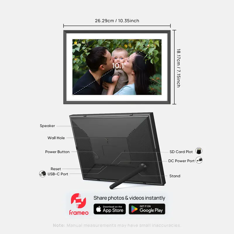 🛒BEST SELLER🚀ARZOPA WiFi Digital Touch Screen Photo Frame Free Unlimited Cloud Storage Touchscreen 120s Video Frame PhotoFrame Digital Picture Frame Auto Rotate for Gift Idea