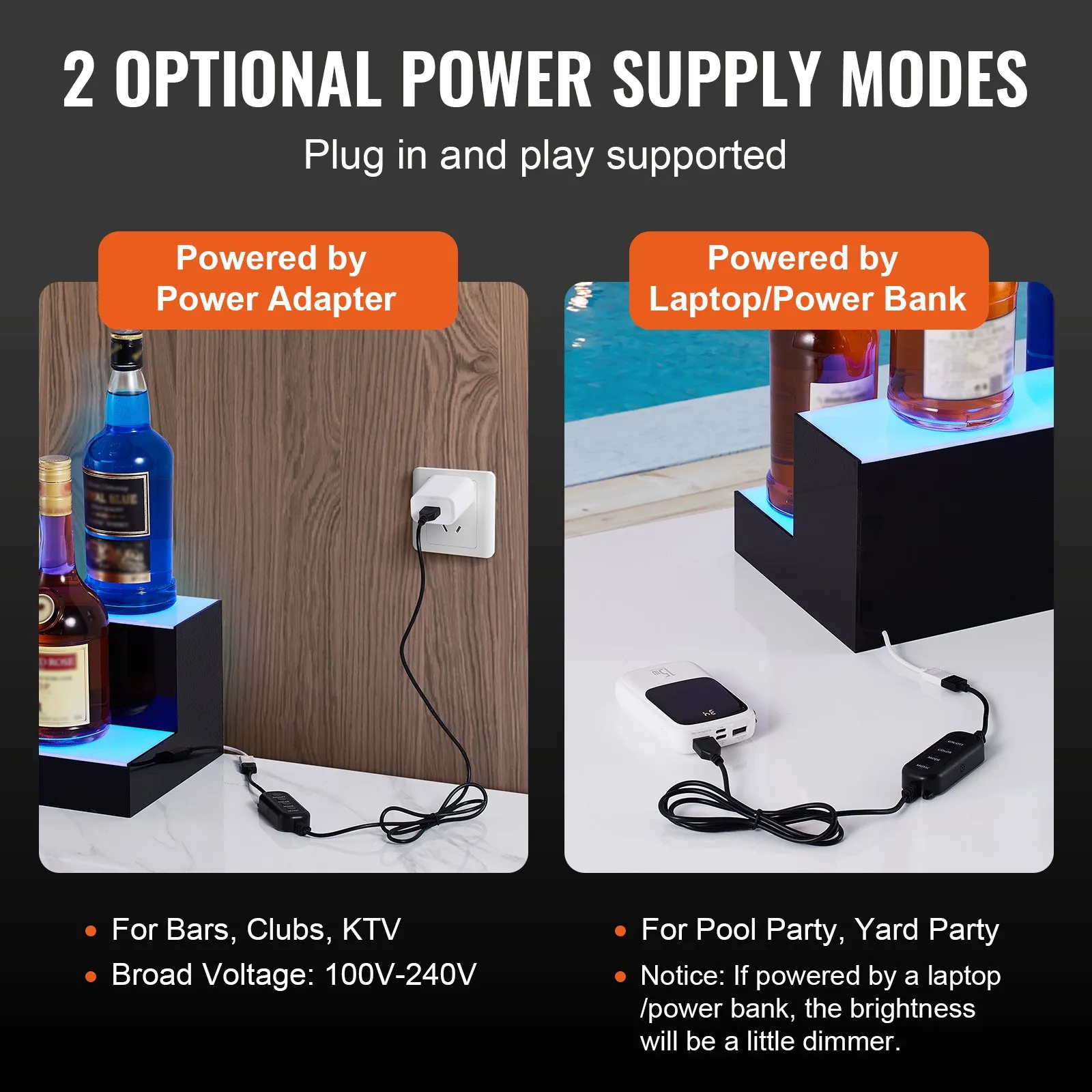 [Spring Clearance] Premium Acrylic LED Liquor Display | Smart App-Controlled Ambient Bar Shelf