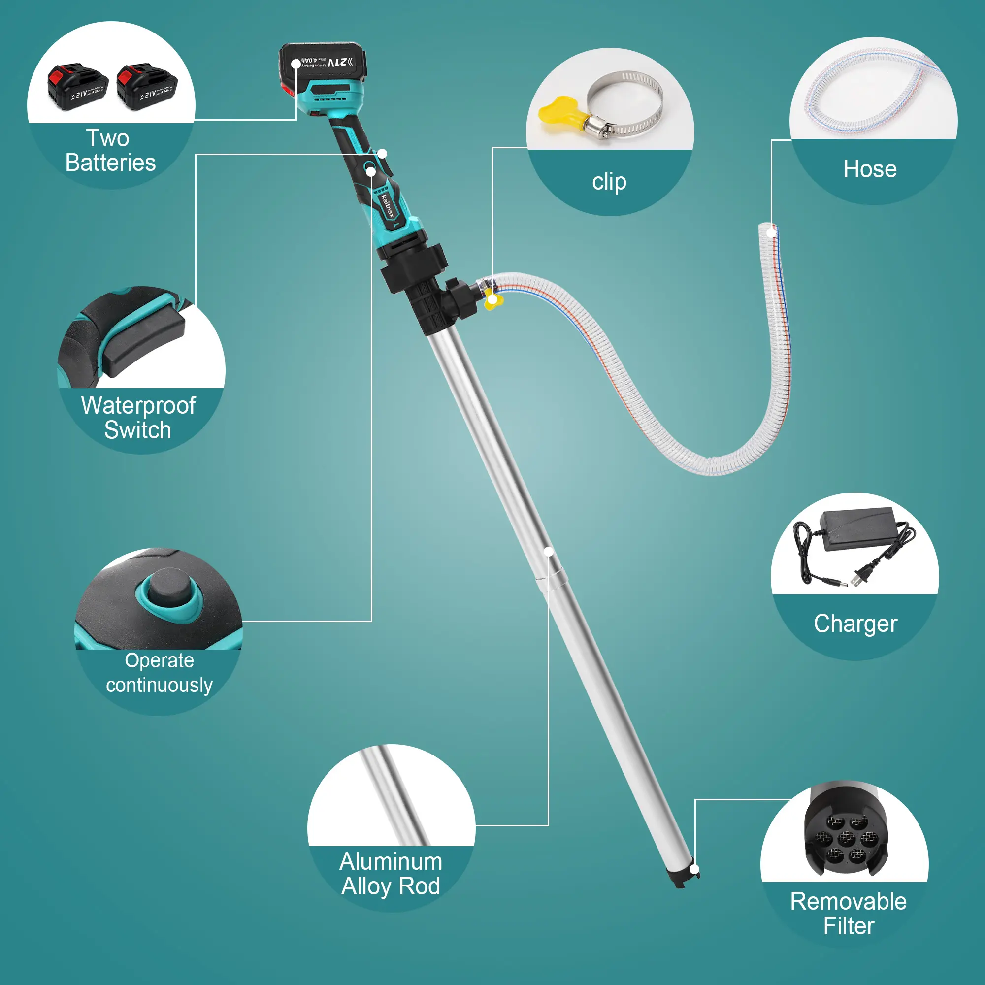Cordless Stick Water Transfer Pump