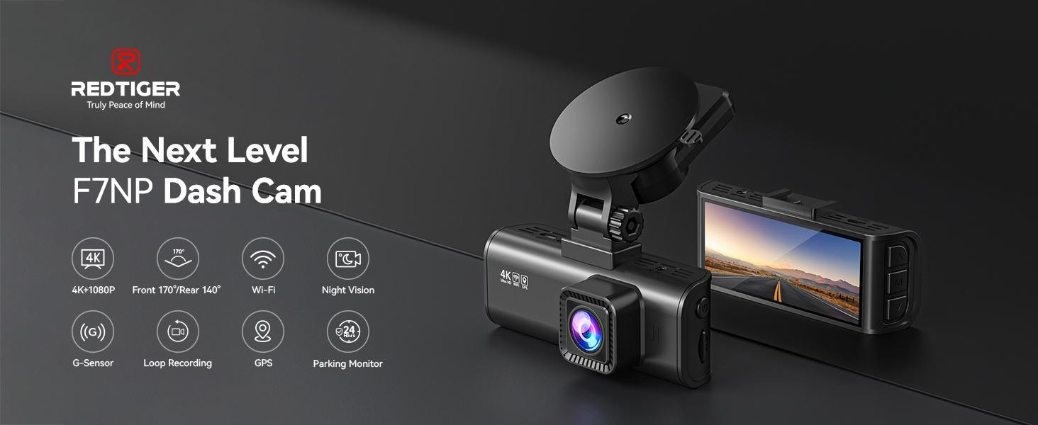 REDTIGER Dash Cam Front Rear, 4K/2.5K Full HD Dash Camera for Cars, Included 32GB Card, Built-in Wi-Fi GPS, 3.16&rdquo; IPS Screen, Night Vision, 170&deg;Wide Angle, WDR, 24H Parking Mode(F7NP) Holiday Haul