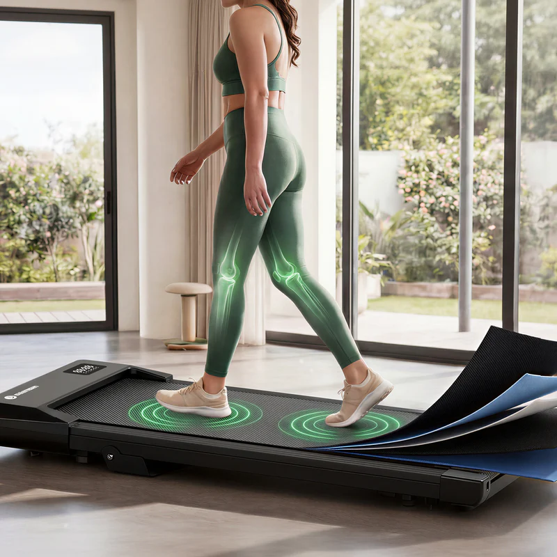 DeerRun Q2 Urban 7% Incline Under-desk Walking Pad with Smart Control
