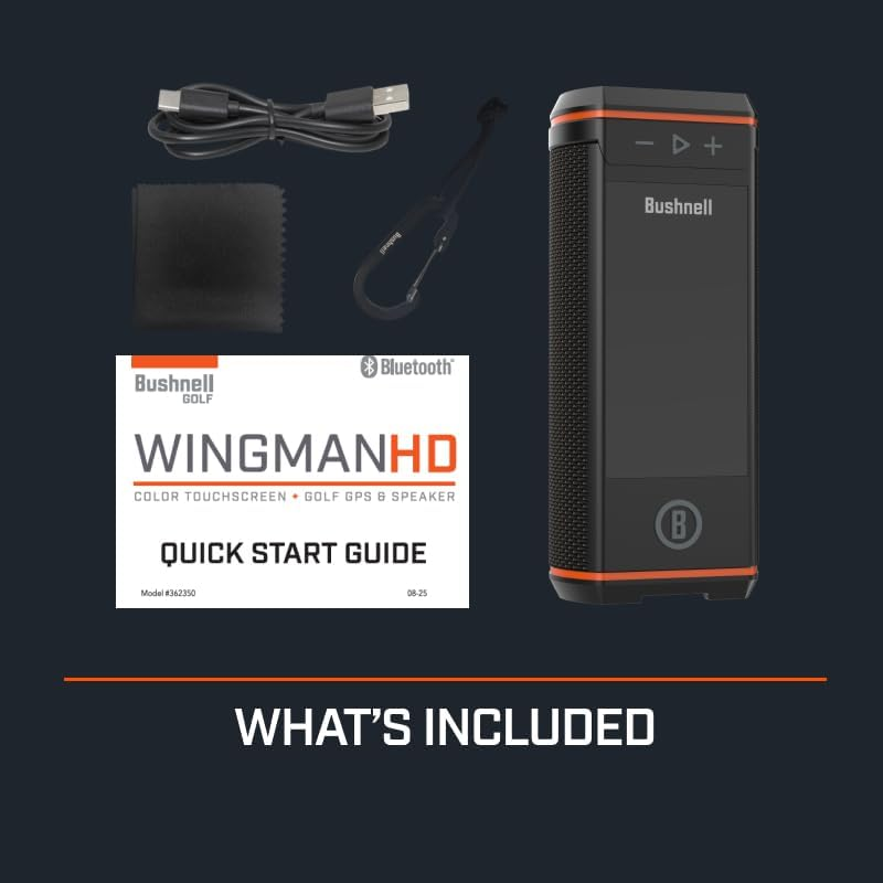 🎵 Exclusive Online Offer: Bushnell Wingman HD Golf GPS Speaker, Smart Bluetooth Speaker with 3.5" HD Touchscreen, 360° Premium Sound, GreenView & Audio Distances 🔊