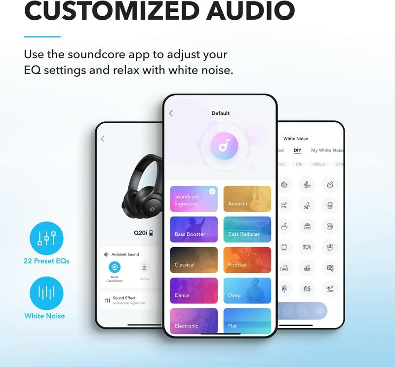 🔥LIMITED TIME SALE！Soundcore Q20i Bluetooth Headphones with Hybrid ANC 🤫Wireless Foldable Travel Over-Ear Headset ✈️