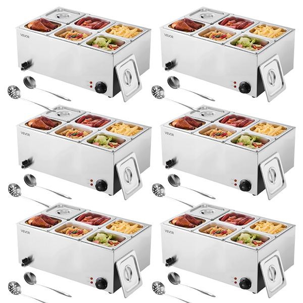 💥 Special Offers⚡Commercial Food Warmer — 1500W Stainless Steel Steam Table with Lid 🍲