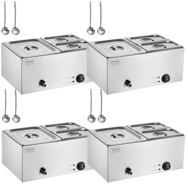 💥 Special Offers⚡Commercial Food Warmer — 1500W Stainless Steel Steam Table with Lid 🍲