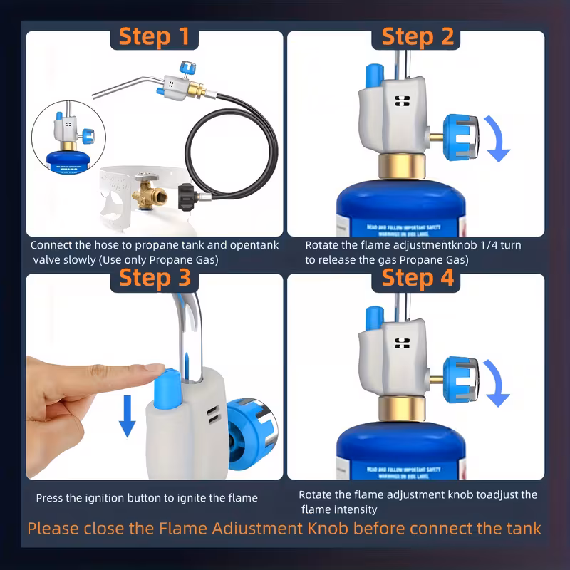 professional propane torch kit with 5ft hose   ideal for brazing melting bbq cooking Product details 2