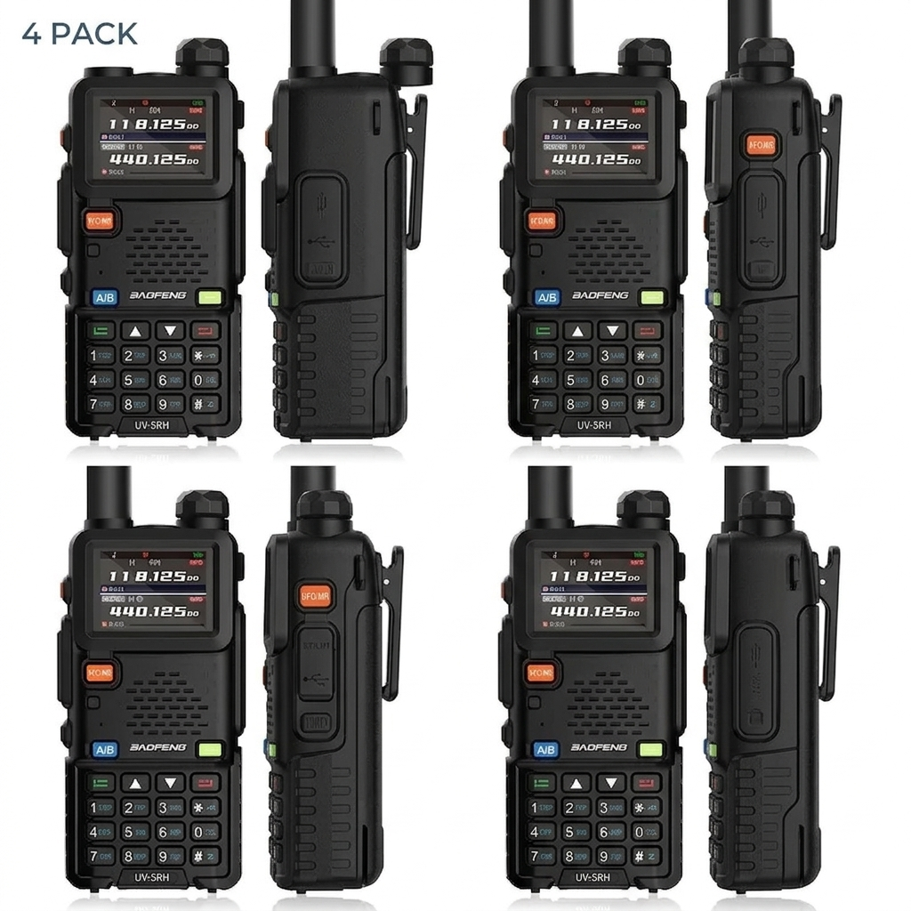 【New Release】BAOFENG 5RH 10W Walkie Talkie – Long Range Ham Radio (Upgraded UV-5R), NOAA Weather Alert, 999 Channels, Rechargeable Two-Way Radio for Emergency, Camping, Off-Road & Survival (FRS/GMRS Compatible) Audio