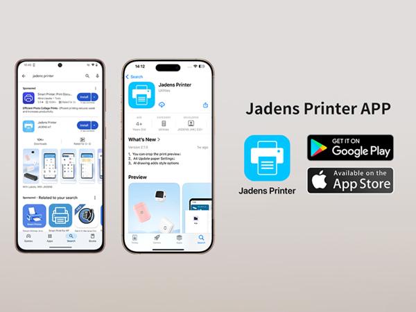 JADENS Portable Handheld Bluetooth Wireless Thermal Shipping Label Printer - Inkless, for Small Business, Compatible with iOS, Android, Windows, Mac, Chromebook, Ideal for Etsy, USPS, Inkless Printer, Label Printer For Small Business JADENS Portable Handheld Bluetooth Wireless Thermal Shipping Label Printer - Inkless, for Small Business, Compatible with iOS, Android, Windows, Mac, Chromebook, Ideal for Etsy, USPS, Inkless Printer, Label Printer For Small Business
