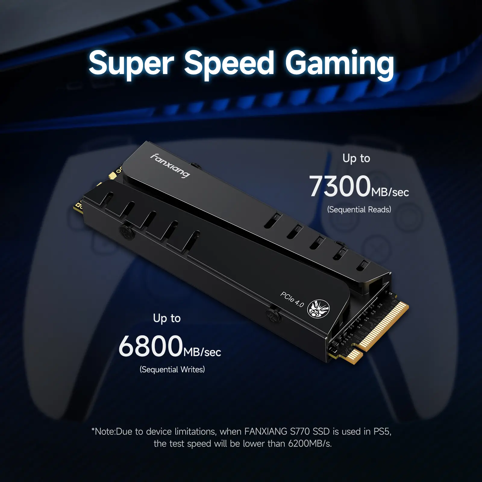 FANXIANG S770 500GB/1TB/2TB/4TB NVMe M.2 SSD for PS5 with Heatsink and DRAM, Up to 7300MB/s PCIe 4.0, Perfect for PlayStation 5 Expansion, Gamers, and IT Professionals summerwins