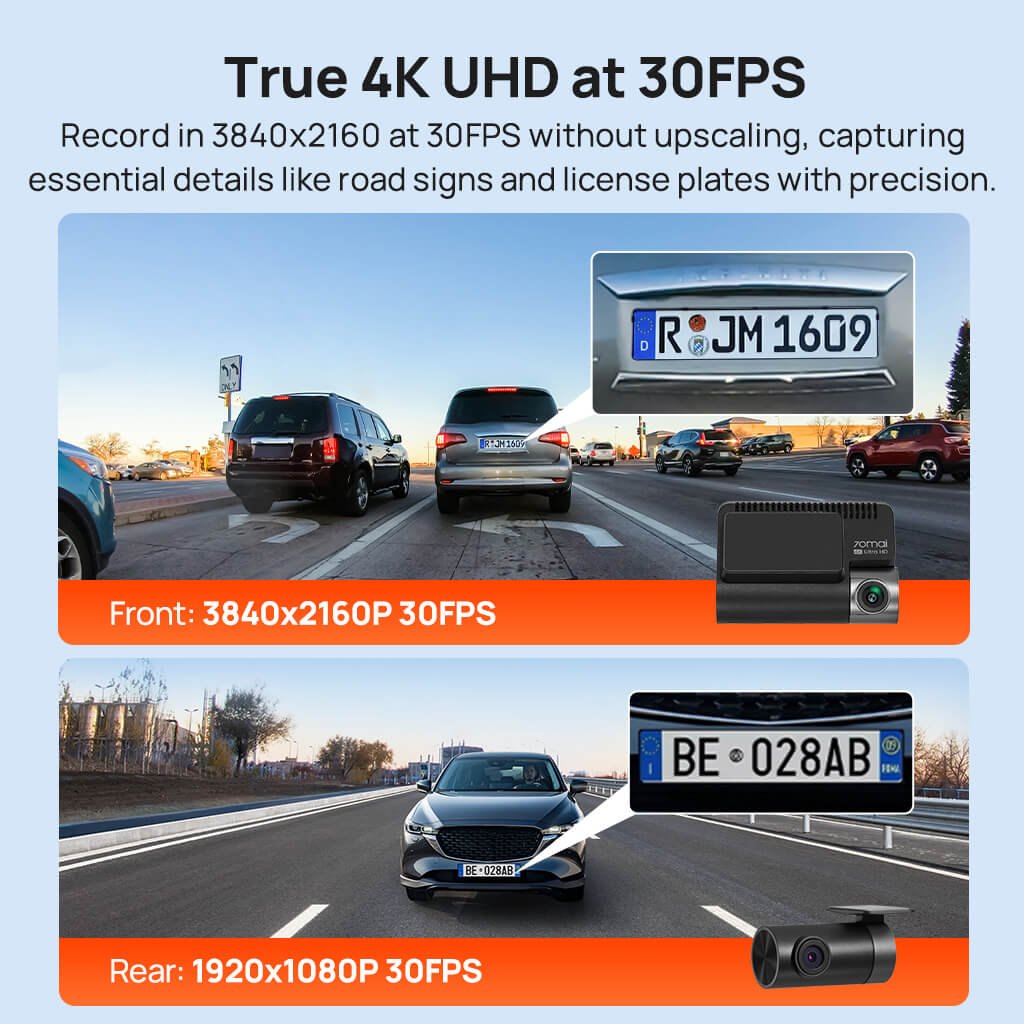 Big Sale - 70mai Dash Cam 4K A800SE w/ HDR, Super Night Vision, Emergency Record, Supercapacitor & 24H Surveillance