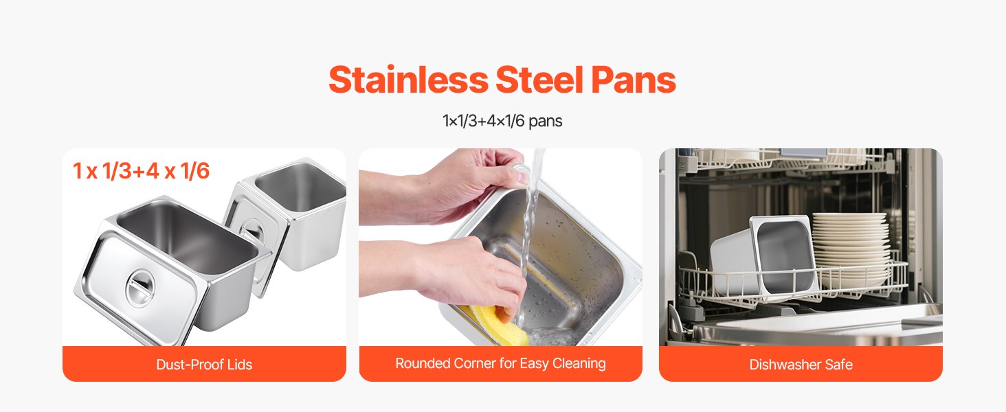 stainless steel pansCommercial food warmer