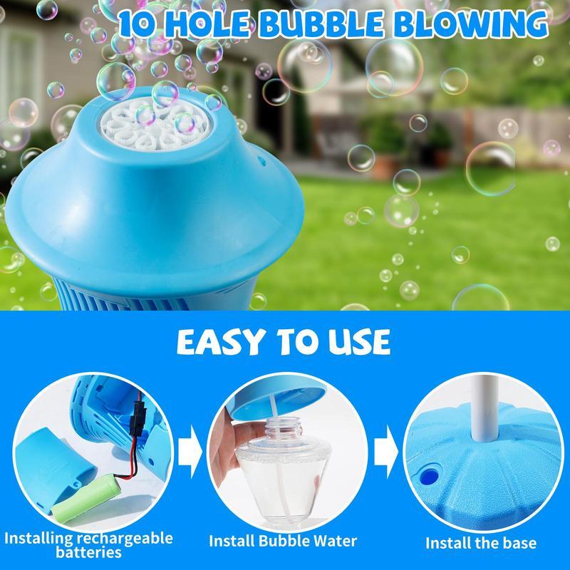 【FathersDayGift】SEESE Bubble Maker For Kids - Adjustable Height Stand, Auto Blaster with Music, Perfect for Backyard,FunIdeal for Outdoor Parties Holiday gifts