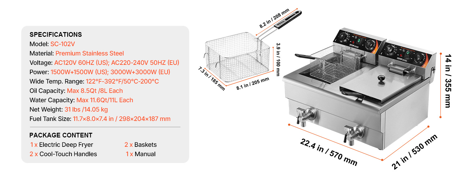 commercial electric deep fryer