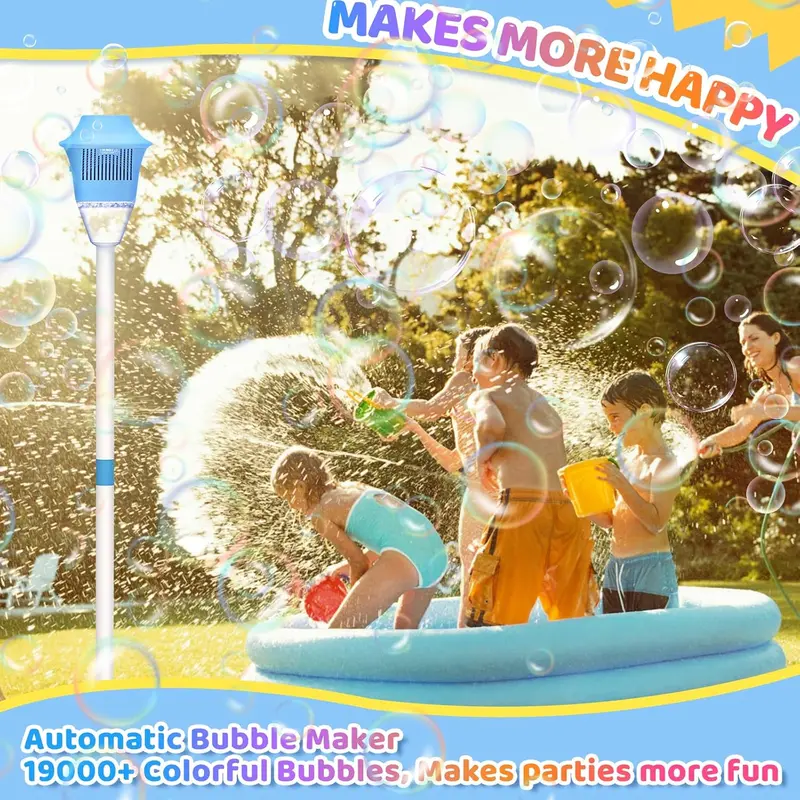 🛒BEST SELLER🚀SEESE Bubble Maker For Kids - Adjustable Height Stand, Auto Blaster with Music, Perfect for Backyard,FunIdeal for Outdoor Parties Holiday gifts
