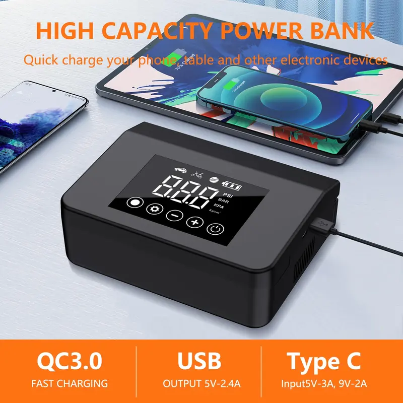 【New Release】2026 4000A Car Jump Starter with 150PSI Tire Inflator, 15000mAh Power Bank & LED Light, 4 in 1 All-Season Savior, Reliable in -20°F, Compatible with Most Cars & Trucks, For All Driving Situations