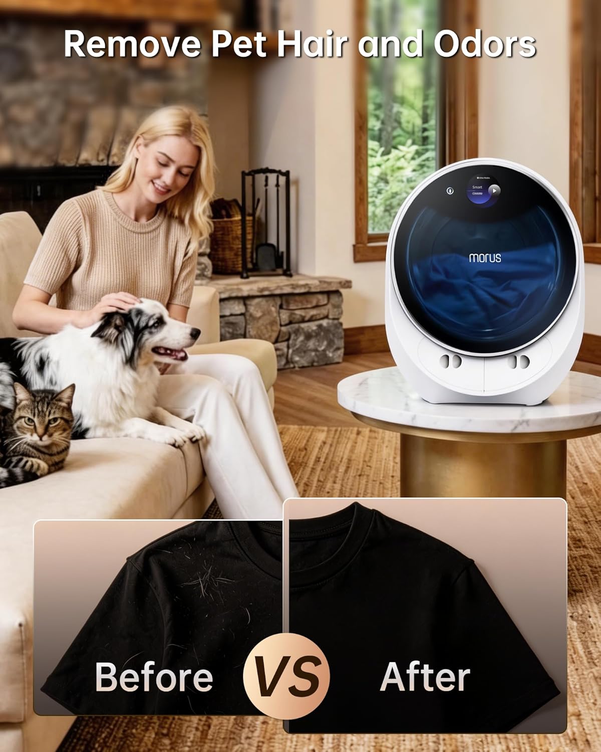 [New Release]Clothes Dryer with 8 Smart Drying Modes,1200W Dryer Machine with Stainless Steel Drum, No Installation Required, Plug & Play, Anti-Crease, Odor Removal,for Apartments Dorm RV