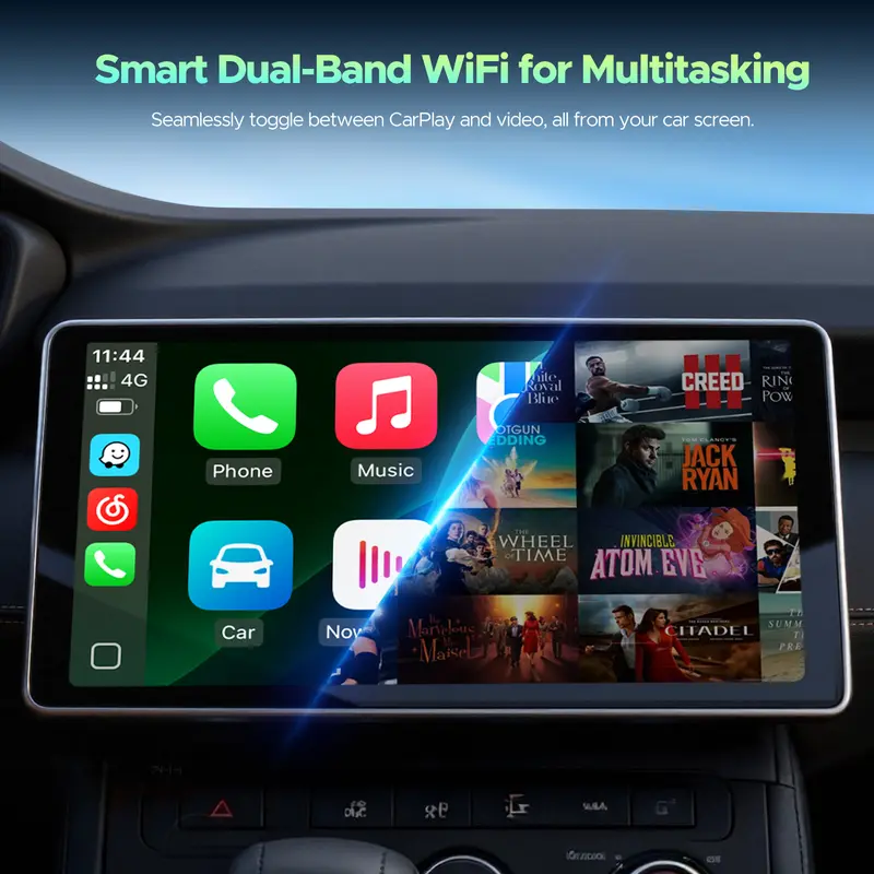【New Release】LAMTTO 2026 Wired CarPlay to Wireless Adapter - Built-in Android System for Netflix/YouTube/TikTok - ONLY for Wired CarPlay/AA Vehicles - NOT for Wireless CarPlay | Summervibes Car Video Players